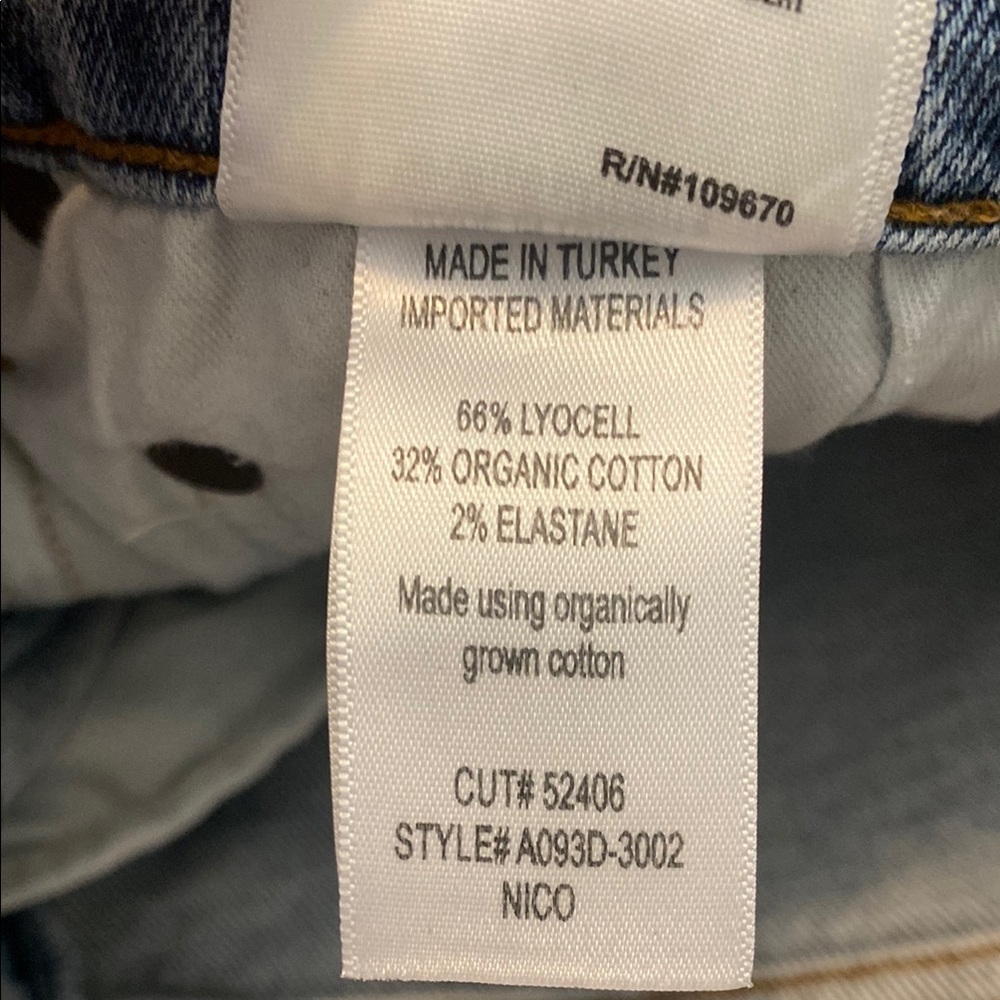 Agolde Nico HighWaist ButtonFly Distressed Jeans A093D-3002 Organic Cotton. 28 - Picture 11 of 15